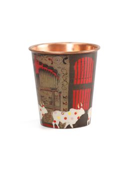India Circus by Krsnaa Mehta - Doors of Mystical Wonder Small Copper Tumbler