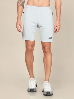 Technosport - Blue Men Solid Slim Fit Sports Shorts with Matip