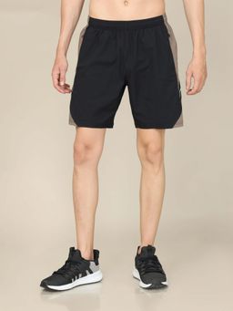 Technosport - Black Men Colorblock Slim Fit Sports Shorts with Ts Lytra
