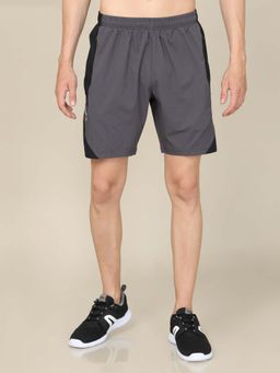 Technosport - Grey Men Colorblock Slim Fit Sports Shorts with Ts Lytra