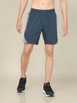 Technosport - Blue Men Colorblock Slim Fit Sports Shorts with Ts Lytra