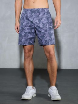 Technosport - Blue Men Printed Regular Fit Sports Shorts with Ts Lytra