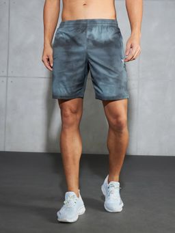 Technosport - Green Men Printed Regular Fit Sports Shorts with Ts Lytra