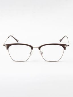 TED SMITH - Unisex Full Rim Square Silver Eyeglass Frame