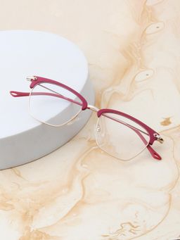 TED SMITH - Unisex Full Rim Square Gold Eyeglass Frame
