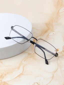 TED SMITH - Unisex Full Rim Rectangle Grey Eyeglass Frame