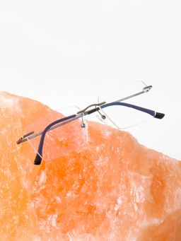 TED SMITH - Unisex Rimless Rectangle Grey Eyeglass Frame