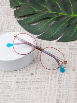 TED SMITH - Unisex Full Rim Oval Gold Eyeglass Frame