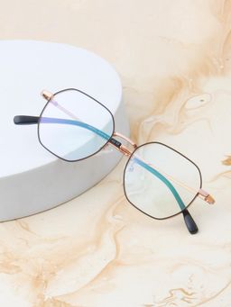 TED SMITH - Unisex Full Rim Irregular Gold Eyeglass Frame