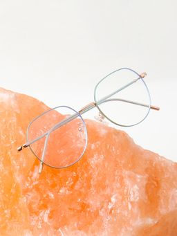 TED SMITH - Unisex Full Rim Round Blue Eyeglass Frame