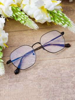 TED SMITH - Unisex Rimless Square Black Eyeglass Frame