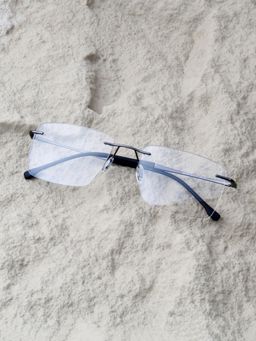 TED SMITH - Unisex Full Rim Rectangle Grey Eyeglass Frame