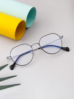 TED SMITH - Unisex Full Rim Round Black Eyeglass Frame