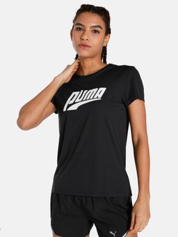 Puma - Run Logo Womens Black T-shirt