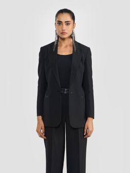 Perona - Ariya Black Single-Breasted Blazer
