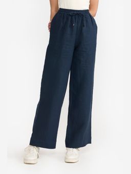 Perona - Amora Navy Blue Relaxed Fit Pant