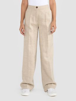 Perona - Kristen Beige Relaxed Fit Pants