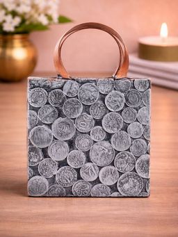 Golden Peacock - Handcrafted Copper-Toned Textured Metal Home Decor Showpiece