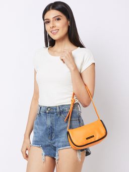 Caprese - Gracie Baguette Medium Orange Handbag (M)