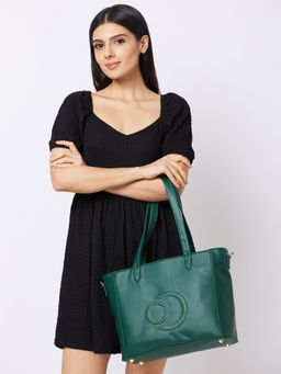 Caprese - Dora Tote Large Dark Green Office Handbag (L)
