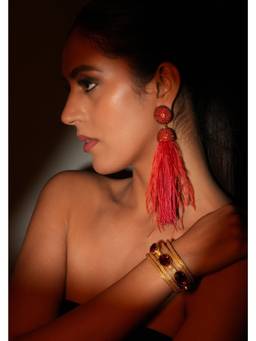 Bijoux by Priya Chandna - Red Crimson Stone Bracelet