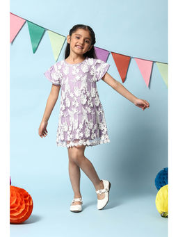 Biba - Girls Nylon Purple Dress
