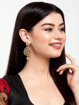 Anika's Creations - Designer Collection Golden Dangle Earrings