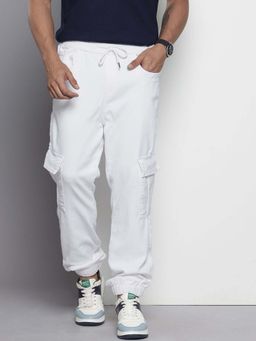 The Indian Garage Co - Men Regular Fit Solid Mid-Rise Jeans White
