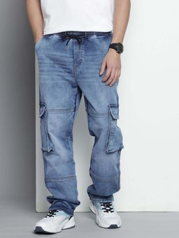 The Indian Garage Co - Men Regular Fit Solid Mid-Rise Jeans Blue