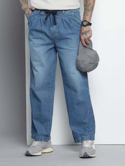 The Indian Garage Co - Men Relaxed Fit Solid Mid-Rise Jeans Blue
