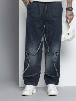 The Indian Garage Co - Men Relaxed Fit Solid Mid-Rise Jeans Blue