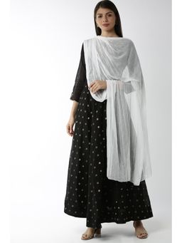 Soch - Women White Georgette Solid Dupatta