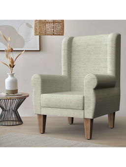 Chumbak - Begum Wing Chair - Srilanka Ivory