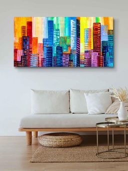999Store - Wooden Stretched Beautiful Building Stylish Hanging Framed Paintings For Living Room