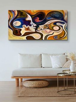 999Store - Wooden Stretched Framed Paintings Wall Abstract Couple Frames