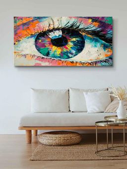 999Store - Wooden Stretched Framed Painting Beautiful Eyes Wall Frames Modern Stylish Decor