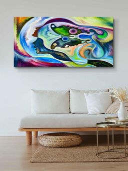 999Store - Wooden Stretched Framed Painting Butterfly And Lay Face Modern Wall Frames FLP24480580