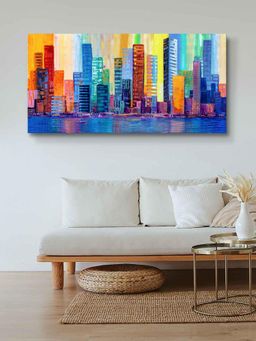 999Store - Wooden Stretched Framed Wall Paintings Beautiful Building Wall Frames Modern Decor