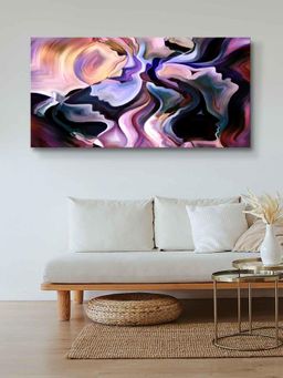 999Store - Wooden Stretched Framed Acrylic Abstract Lady Face Canvas Wall Painting FLP24480605)