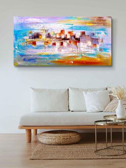 999Store - Wooden Stretched Framed Building Painting Canvas FLP24480629