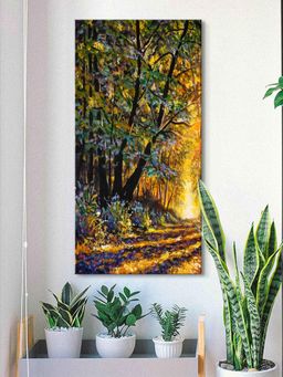 999Store - Tree With Forest View And Beautiful Sun Modern Art Canvas Paintings For Living Room