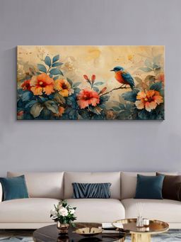 999Store - Colourful Bird And Floral Canvas Art Painting