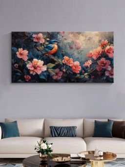 999Store - Vibrant Floral And Bird Canvas Art Painting