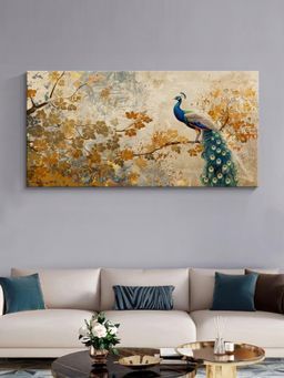 999Store - Elegant Peacock With Foliage Canvas Art Painting