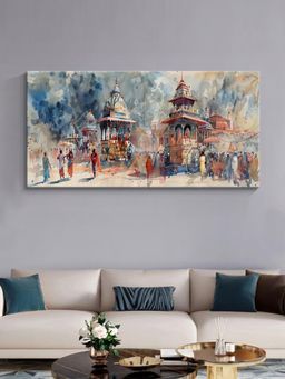 999Store - Vibrant Festival Jaganath Ji Yatra Scene Canvas Painting