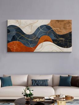 999Store - Modern Abstract Flowing Shapes Canvas Painting