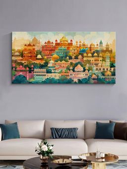999Store - Colourful Cityscape Canvas Painting