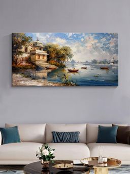 999Store - Serene Lakeside Canvas Painting