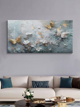 999Store - Butterfly And Flowers Canvas Painting