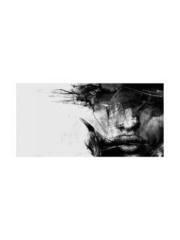 999Store - Abstract Black And White Face Canvas Painting